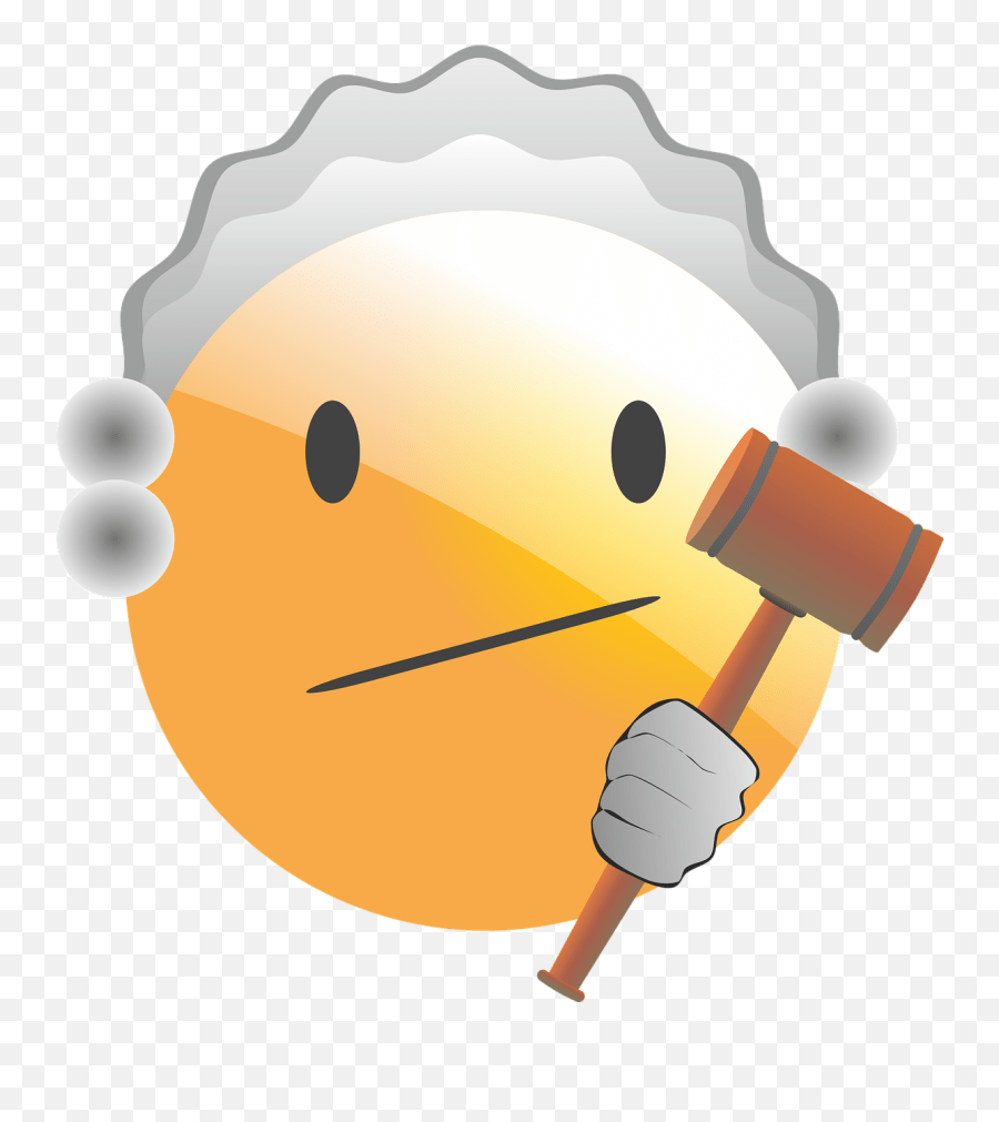 Emoticon Smiley Judge Justice Court Court Emoji,Gavel Emoji free