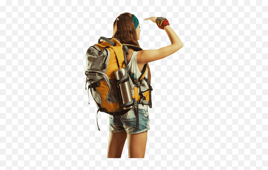 Woman Bag Hiker Hiking Travel Backpacker No Background Emoji,Hiking