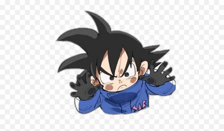 Goku 2 Stickers For Whatsapp Desenhos Do Goku Kawaii Emoji,Goku Emoji free transparent emoji
