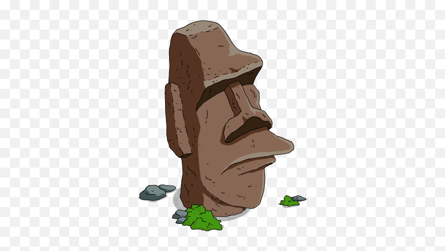 5173 Island Free Clipart Big Ugly Head Cartoon Emoji,Easter Island