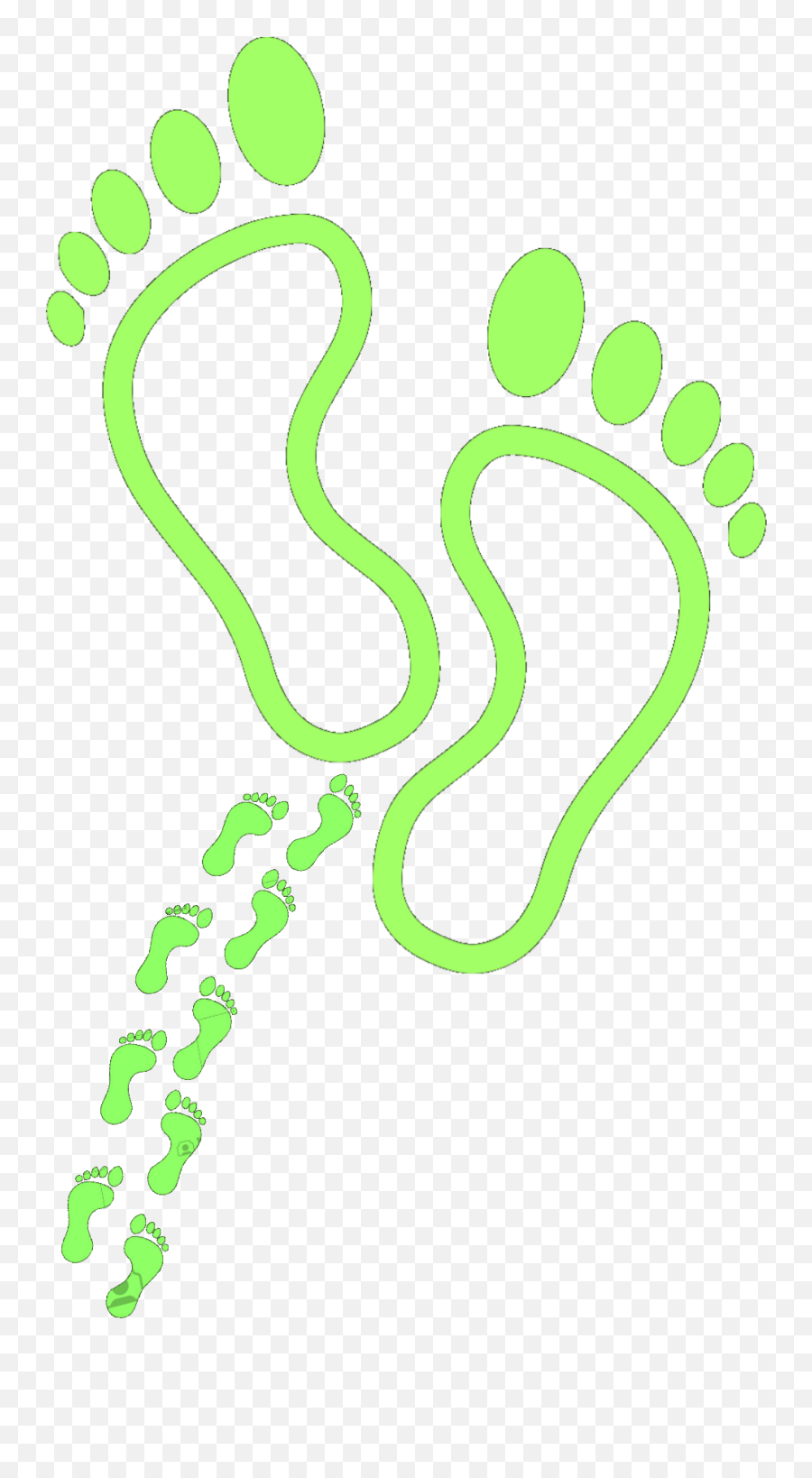 Mq Green Footsteps Footstep Footprint Footprints Outline Emoji