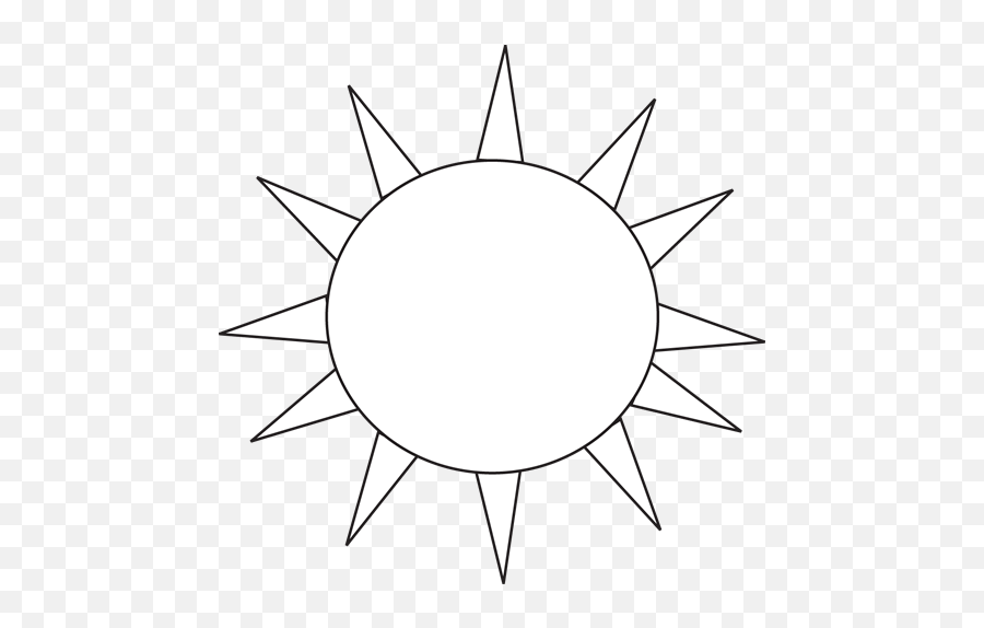 Sun Black And White Clip Art Black And White Sun Emoji,Black And