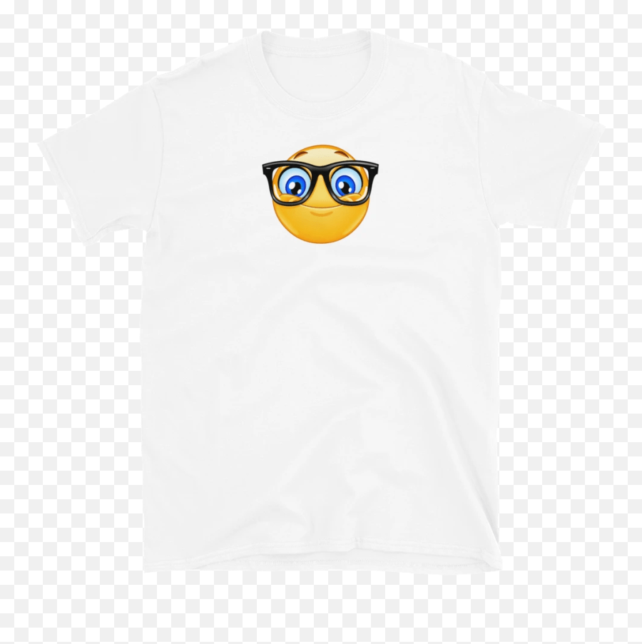 Happy With Glasses Unisex T Shirt U2013 Emoji Short Sleeve,Snapchat