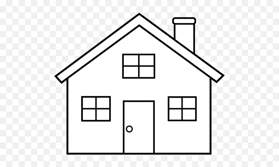 House Outline Clipart Black And White House Outline Clip Art Emoji