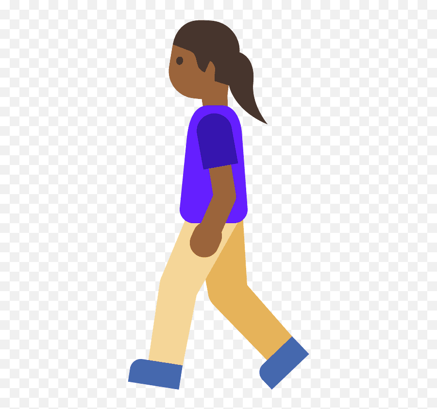 Woman Walking Emoji Clipart Girl Walking Away Clipart Png,Girl