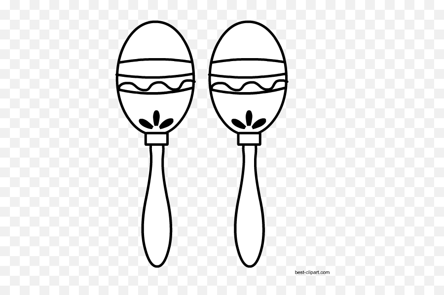 Free Mexican Clip Art Images And Illustrations Maracas Black And