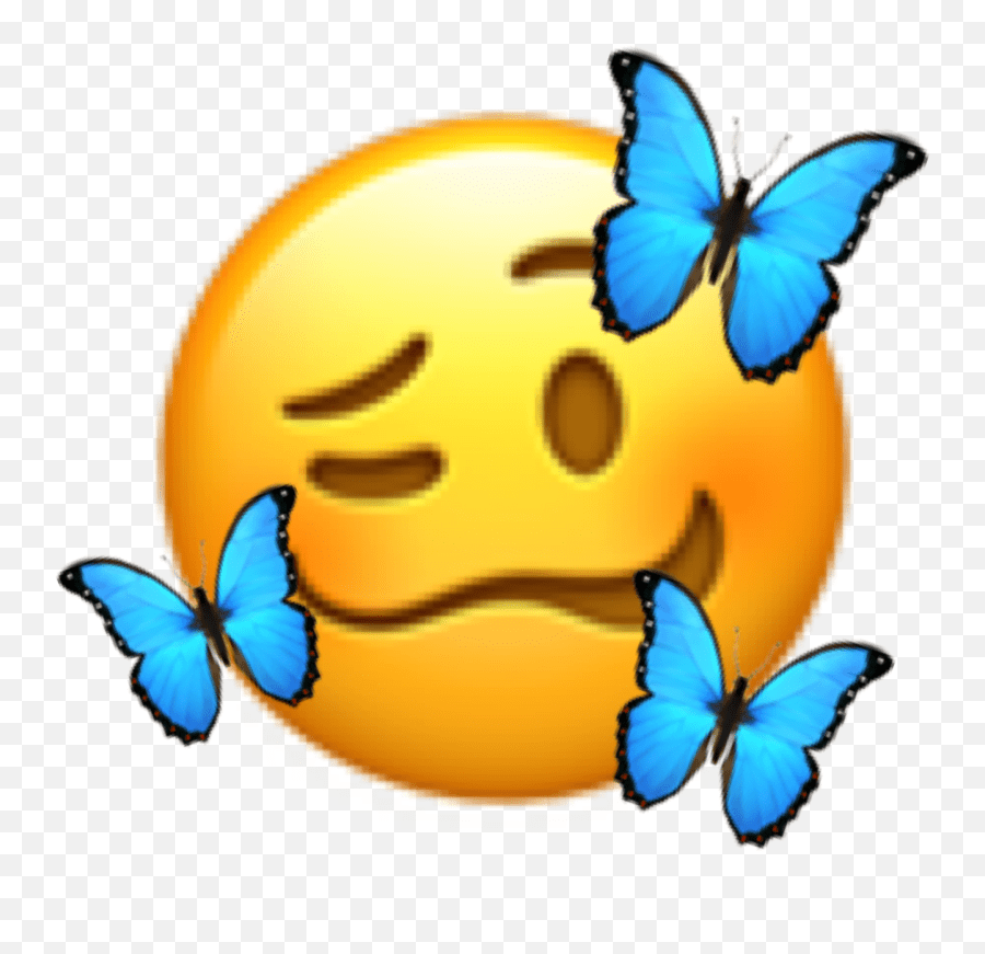 Butterflys Butterflies Embarrassed Cute Butterfly Emoji,Butterfly