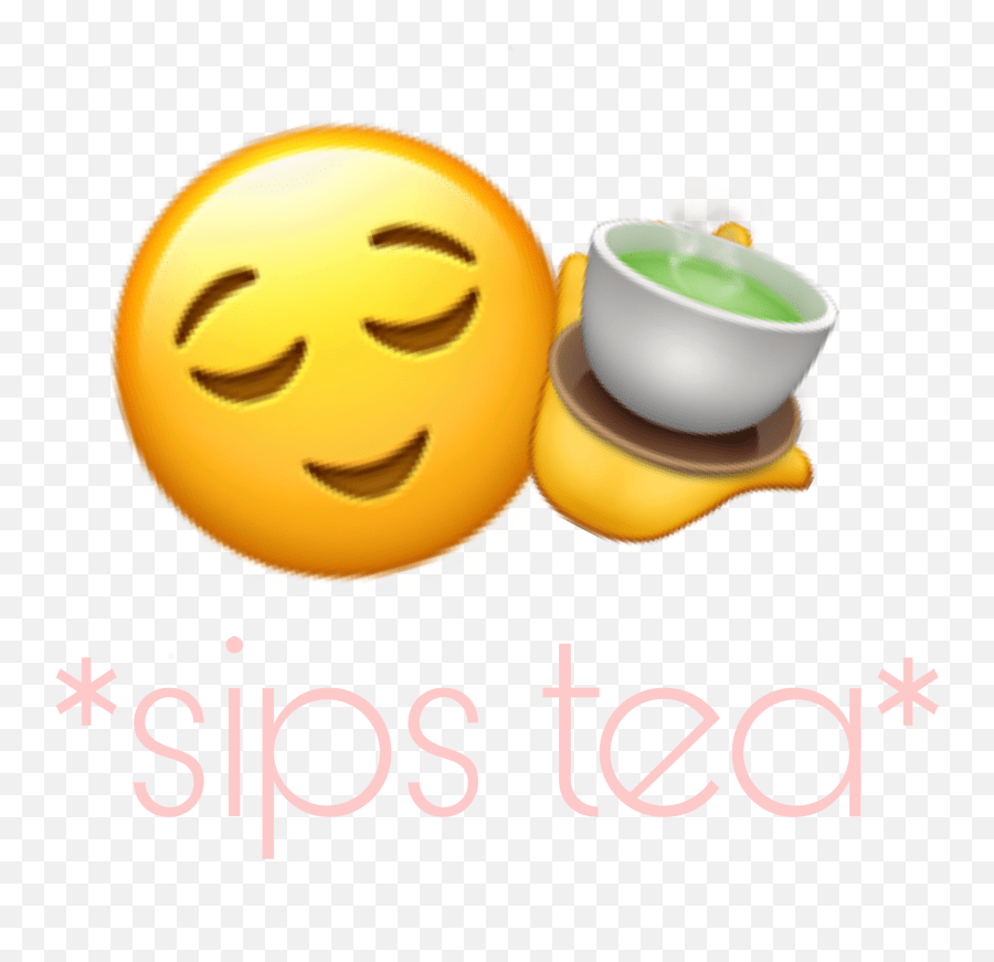 Freetoedit Tea Spilltheteasis Sipstea Smiley Emoji,Sips Tea Emoji