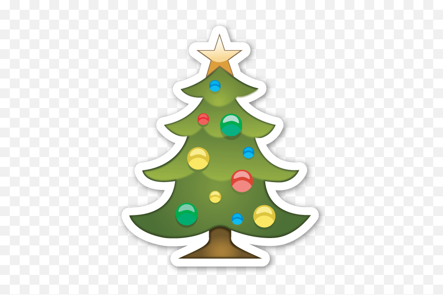 Christmas Tree Emoji Sticker Transparent Png Christmas Tree Emoji