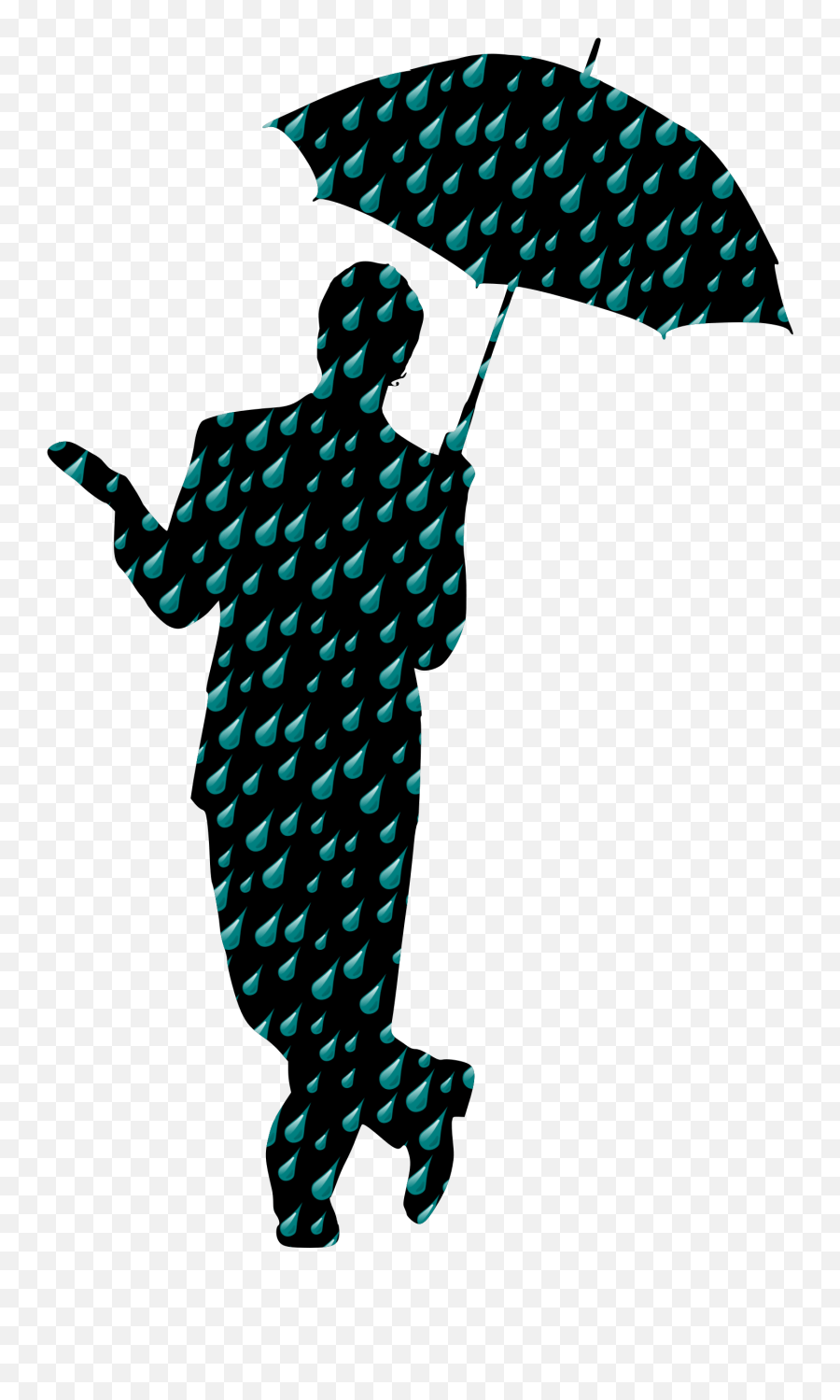 Rain Man Clipart Man Silhouette With Umbrella Emoji,Rain Umbrella