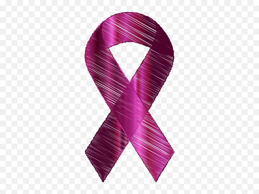 Sketched Pink Ribbon Silk Emoji,Breast Cancer Ribbon Emoji free transparent emoji