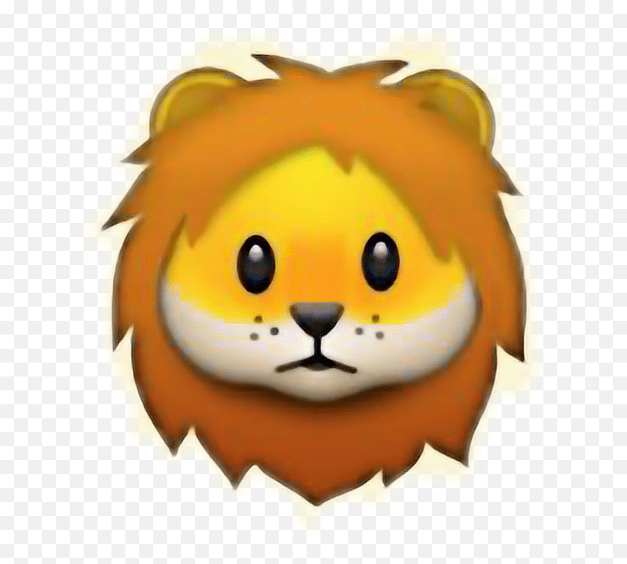 Emoji Brown Yellow Black White Orange Lion Emoji Transparent,Lion
