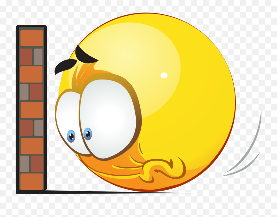 Ran Into A Brick Wall Emoji Decal Banging Head Against Brick Wall