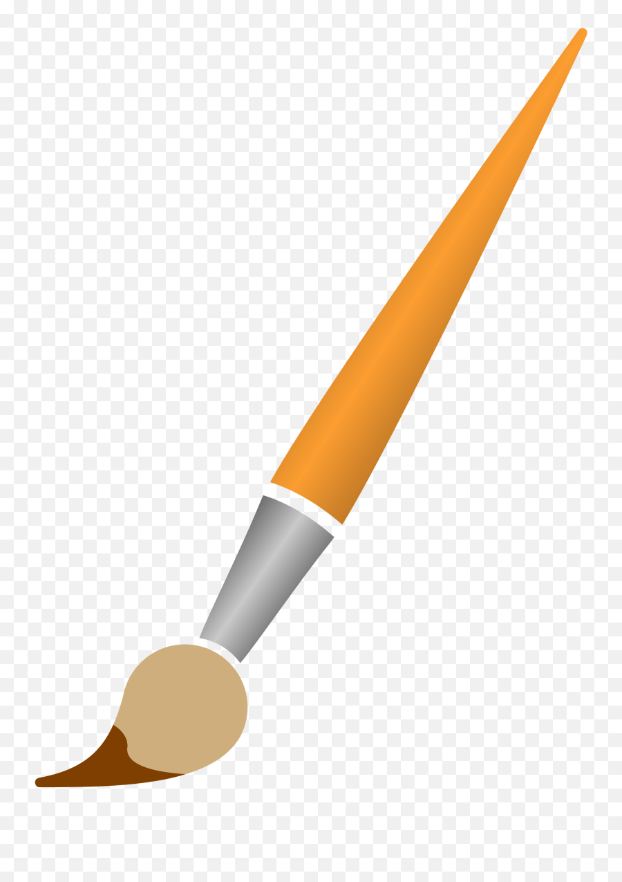 Brown Paint Brush Clipart Clipart Paint Brush Png Emoji,Paintbrush