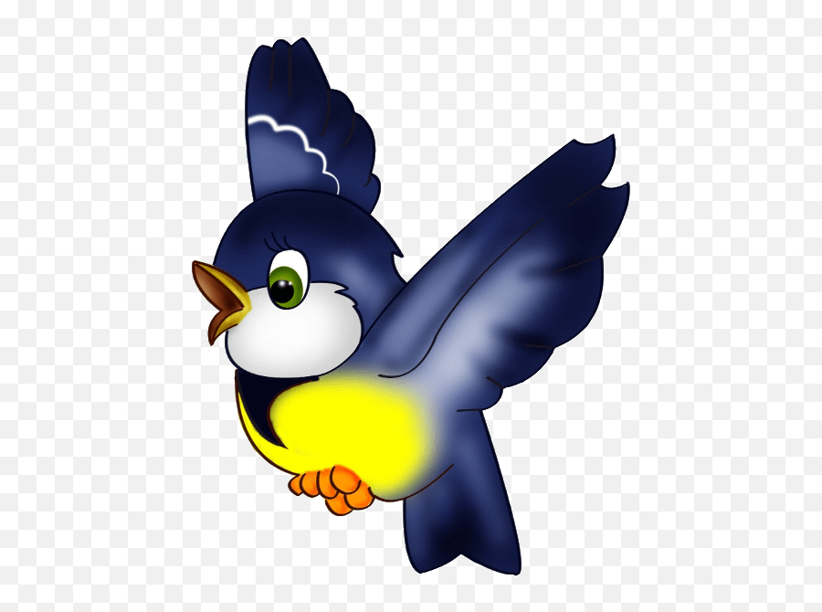 Blue Bird Clipart Flying Bird Clipart Transparent Emoji,Blue Bird