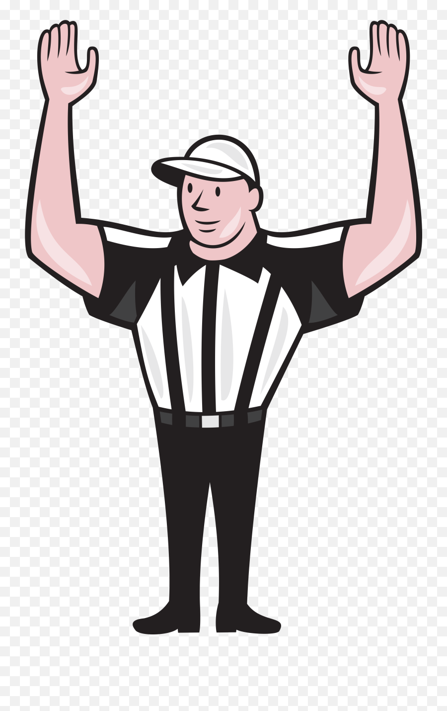 Referee Football Endzone Transparent Cartoon Football Referee Png