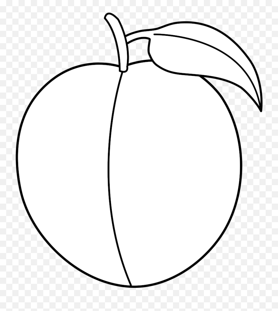 Peach Clip Art 3 Peach Lineart Emoji,Peach Emoji Transparent free
