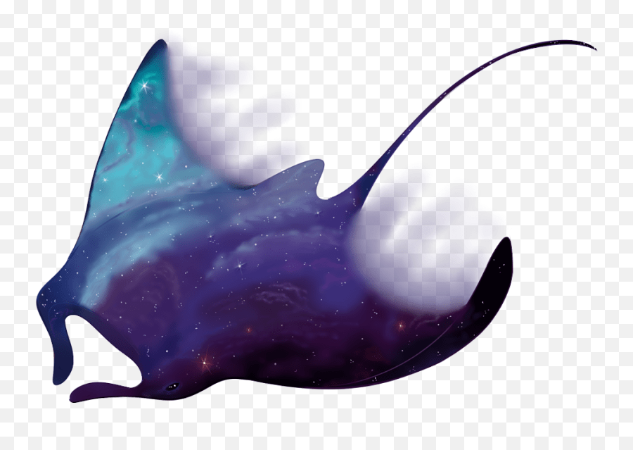 Manta Mantaray Stingray Galaxy Flying Art Space Manta Ray Emoji