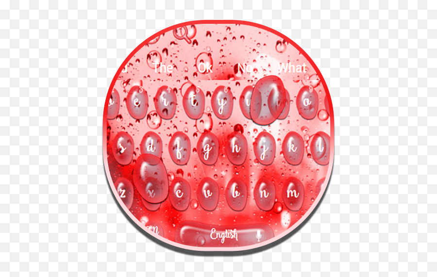 Red Water Droplets Keyboard Theme Appstore For Dot Emoji,Water Drop Emoji Png free