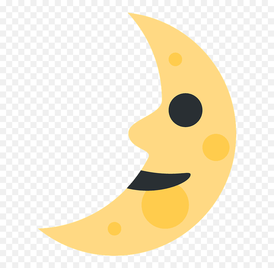 First Quarter Moon Face Emoji Clipart Mesíc Emoji,Purple Moon Emoji free transparent emoji