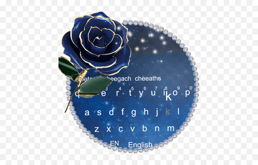 Gold Blue Rose Crystal Keyboard Theme U2013 Aplikace Na Google Play