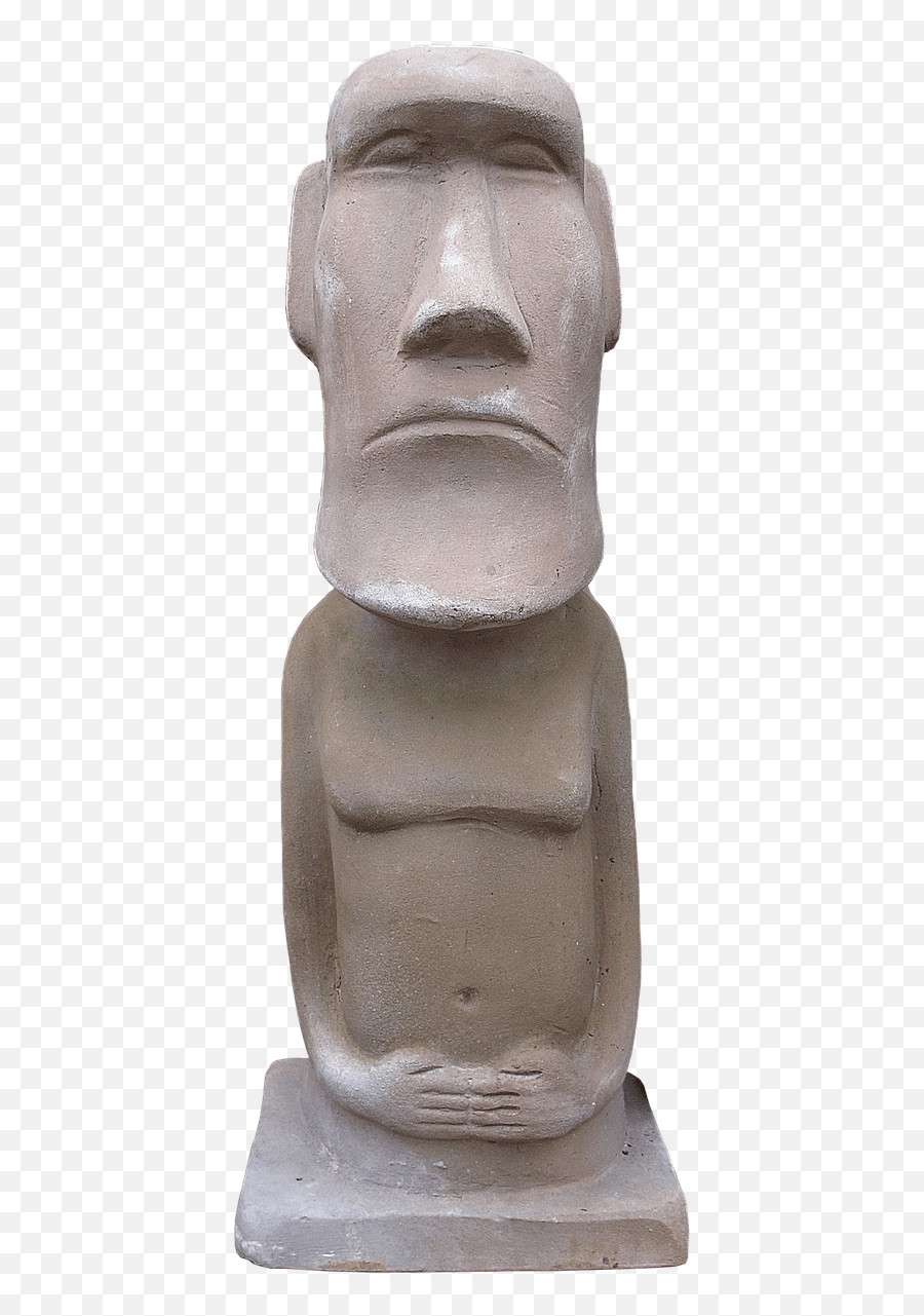 Sculpture Easter Island Ceramic Torso Garden Figurines Carving Emoji