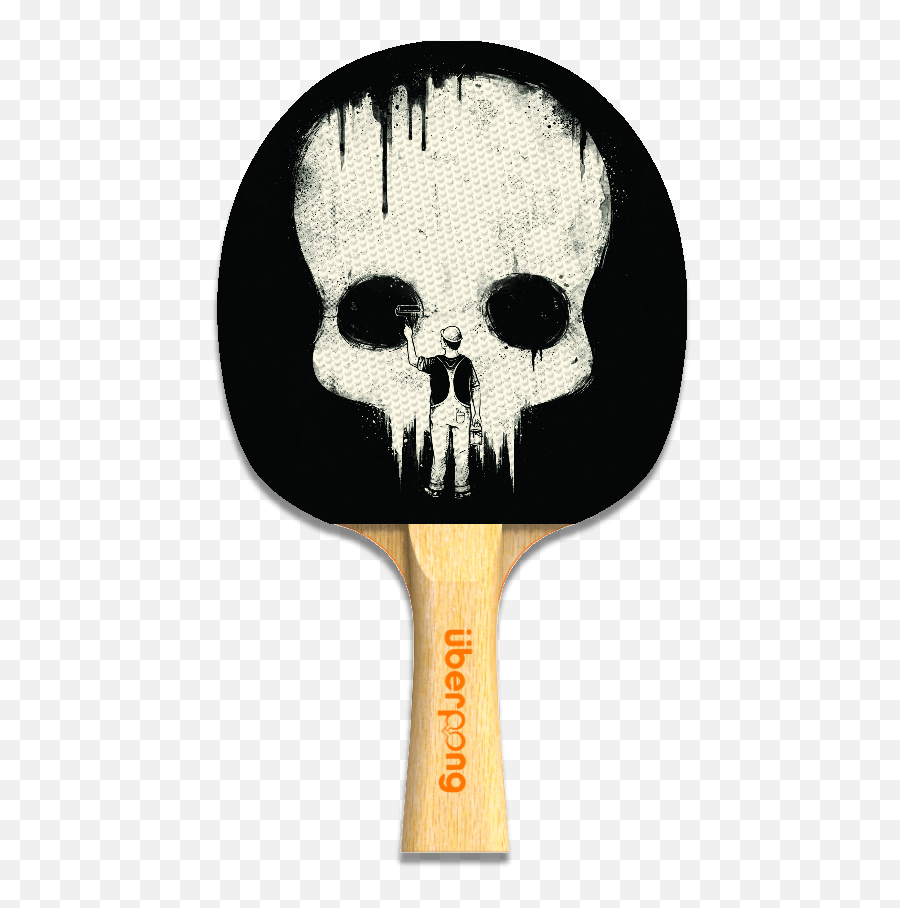 Black Designer Ping Pong Paddle Coolest Ping Pong Paddle Emoji,Ping