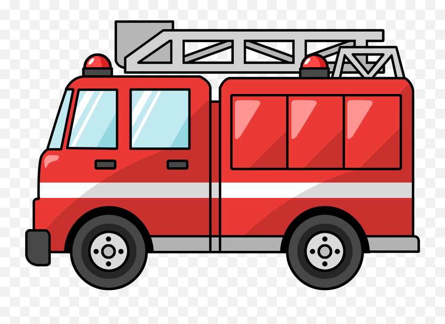 Fire Truck Car Clipart Cartoon Fire Truck Png Emoji,Truck Emoji