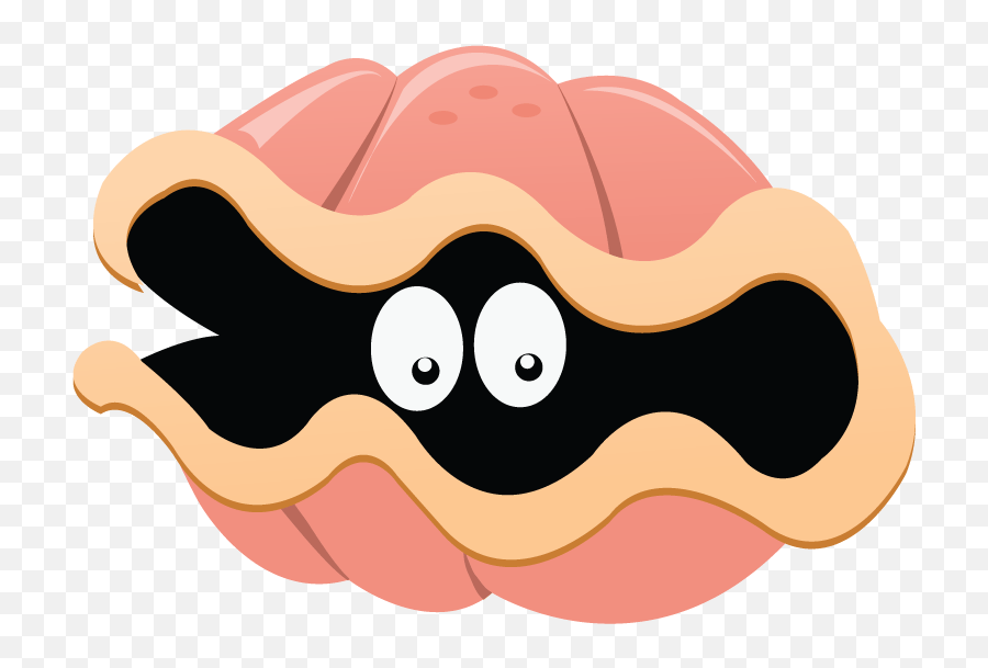 Transparent Background Clam Clipart Cute Cartoon Marine Animals Emoji