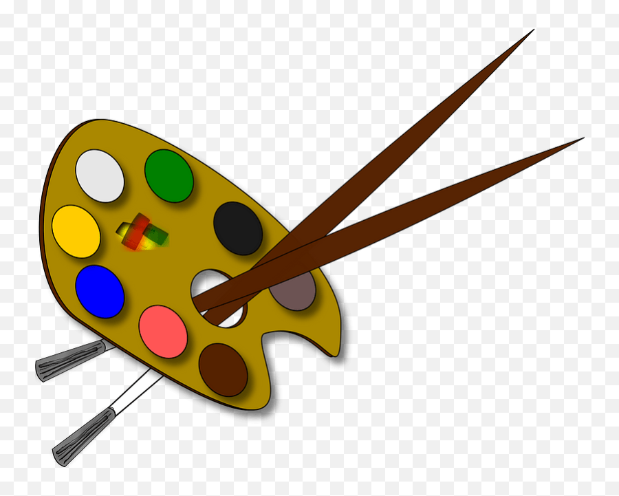 Paint Palette And Brushes Clipart Paint Palette Boarder Clipart Emoji