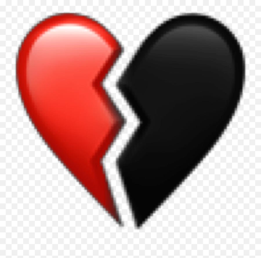 Heart Hearts Black Blacks Red Reds Transparent Broken Heart Emoji