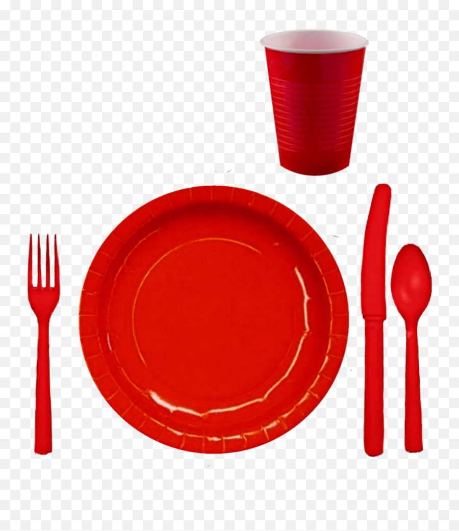 Red Plate Silverware Knife Fork Spoon Fork Emoji,Silverware Emoji