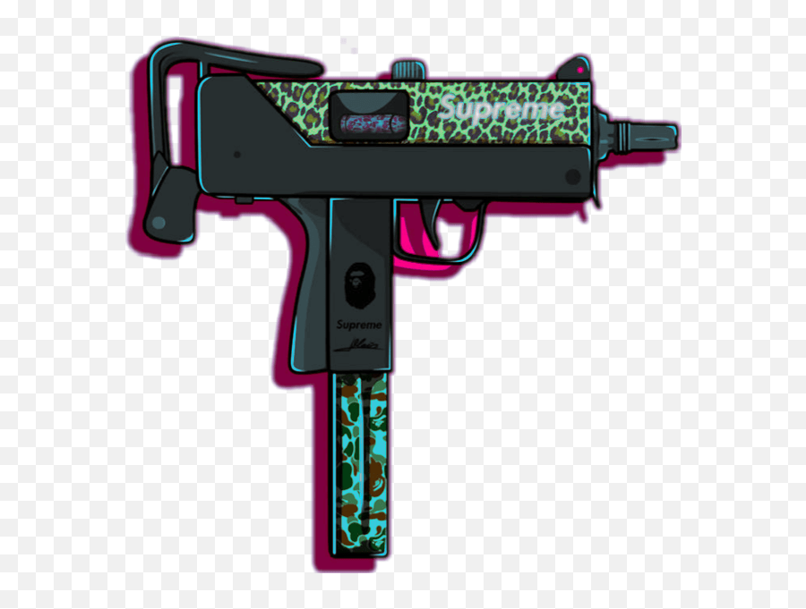 Sticker Gun Supreme Brand Weapon Firearm Emoji,Water Gun Emoji Transparent free transparent