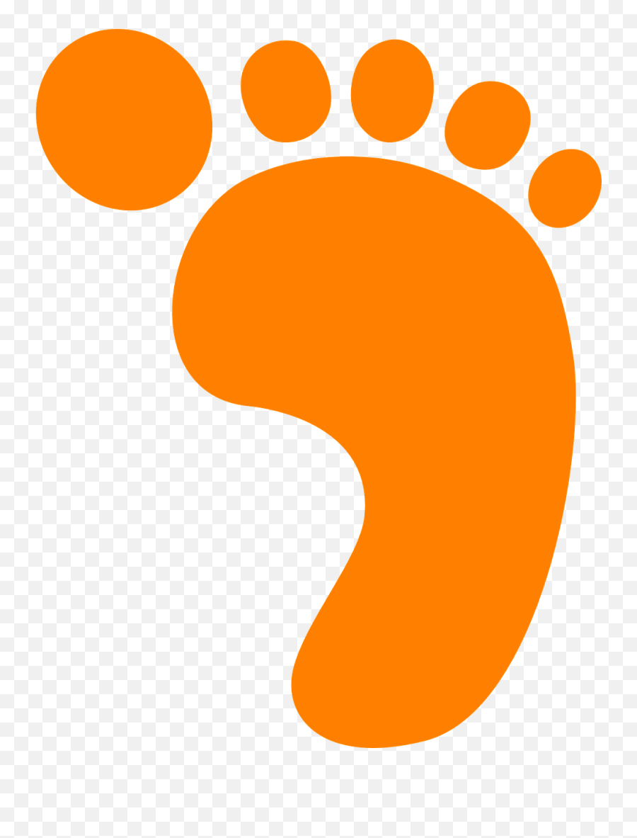Footprint Left Foot Barefoot Baby Feet Orange Footprint Emoji,Kissing