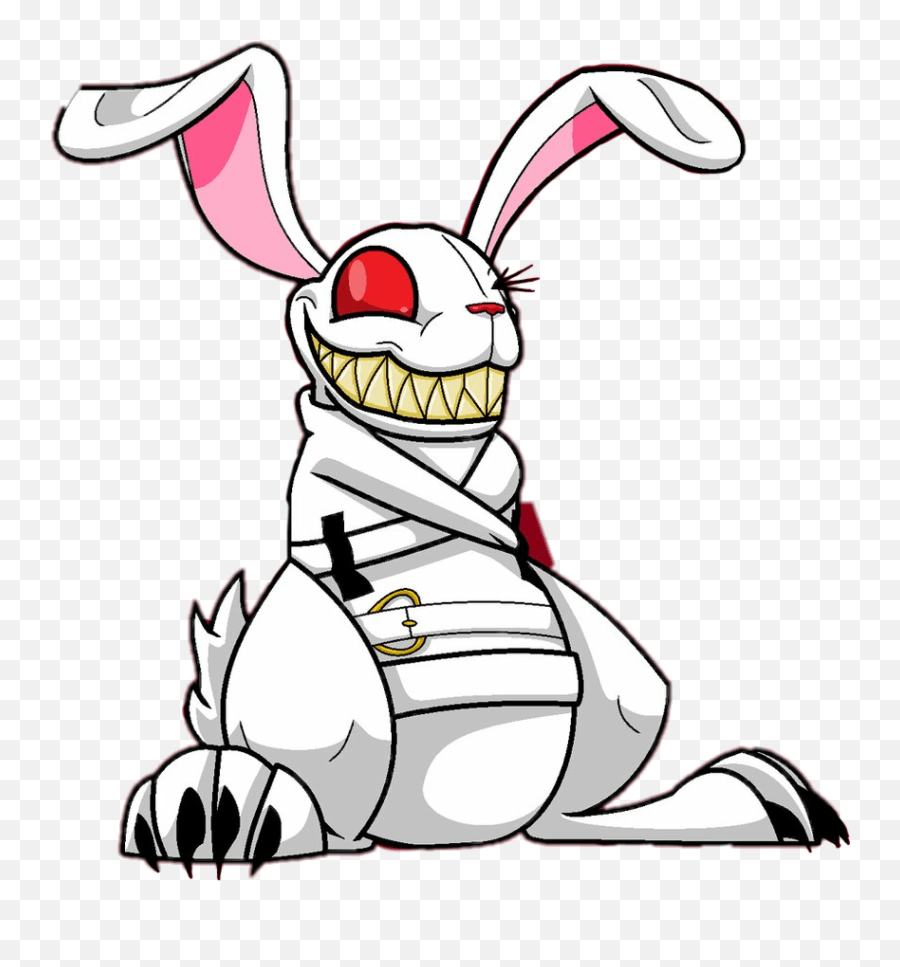Psycho Bunny Sticker Rabbit In A Straight Jacket Emoji