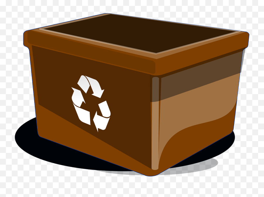 Recycle Bin Reuse Box Brown Recycling Bin Transparent Background