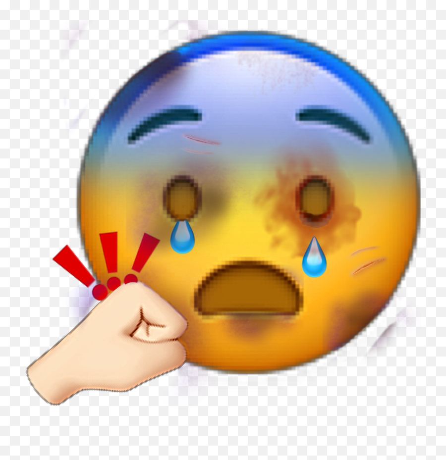 Beatup Hurt Sad Sticker By Happy Emoji,Punch Emoji free transparent