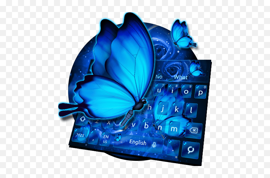 Download Blue Butterfly Rose Keyboard Swallowtail Butterfly Emoji