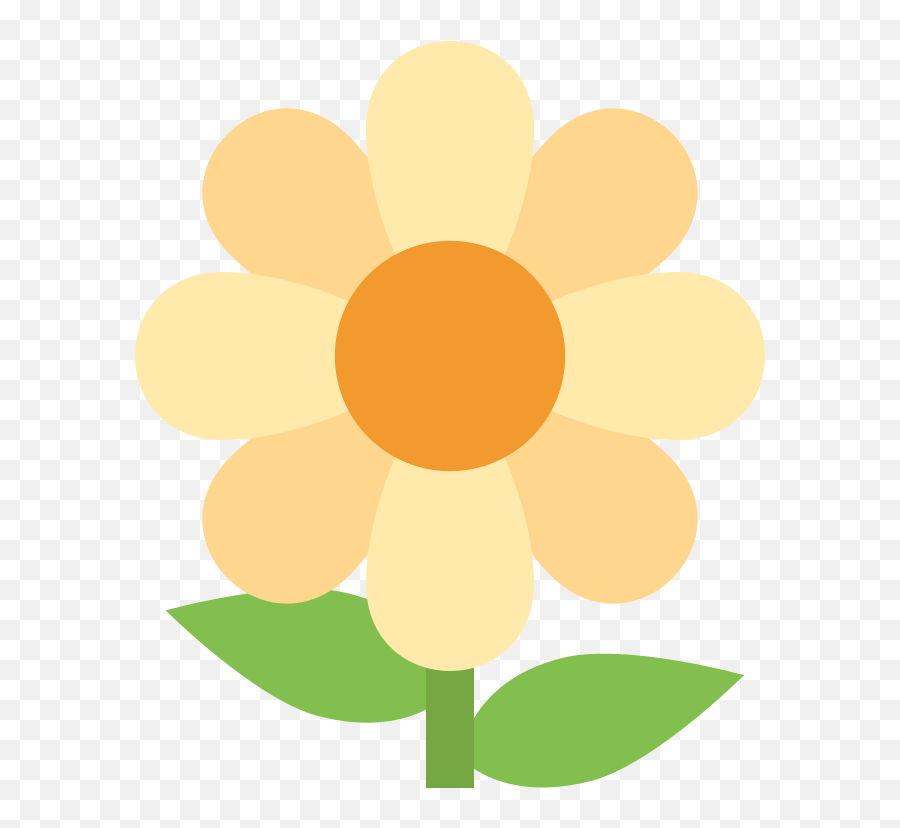 Emojione 1f33c Sunflower Cartoon With 8 Petals Emoji,Cut And Paste