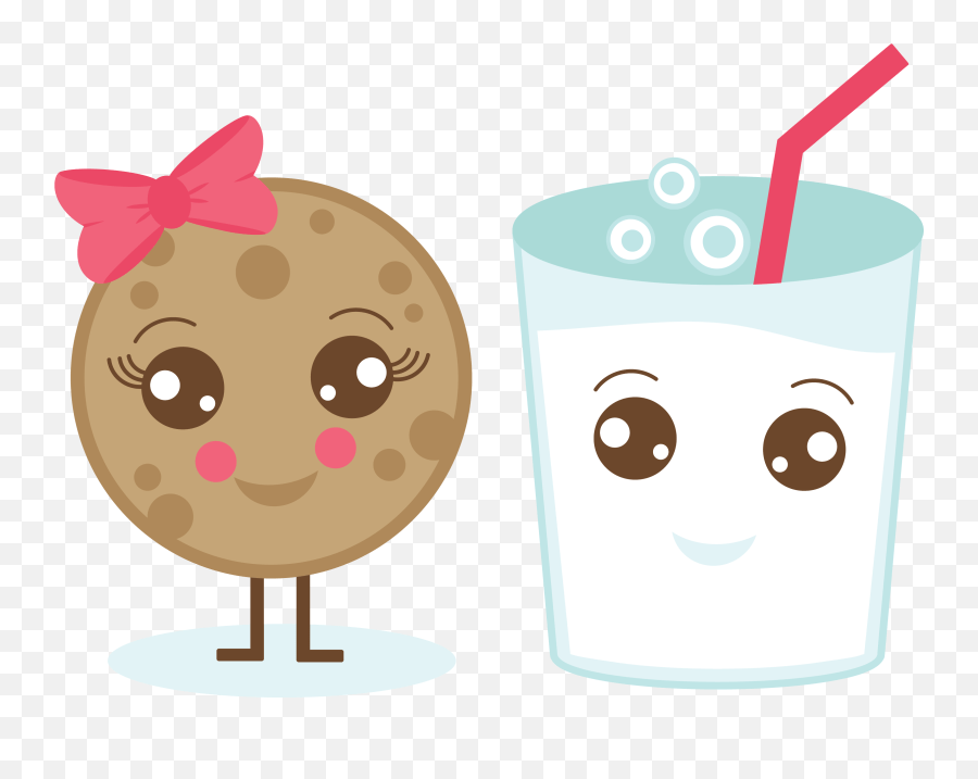 Clipart Cookies Glass Milk Clipart Cute Milk And Cookies Emoji,Glass