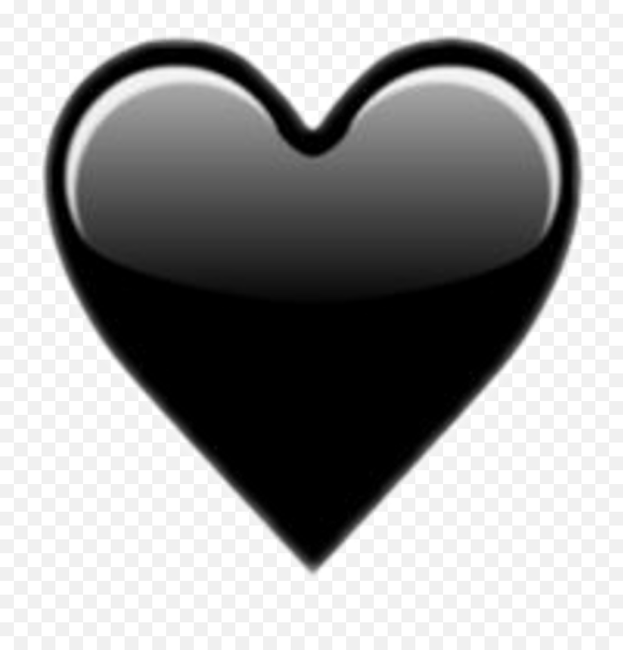 Black Heart Emoji Transparent Png Black Heart Emoji Whatsapp,Free