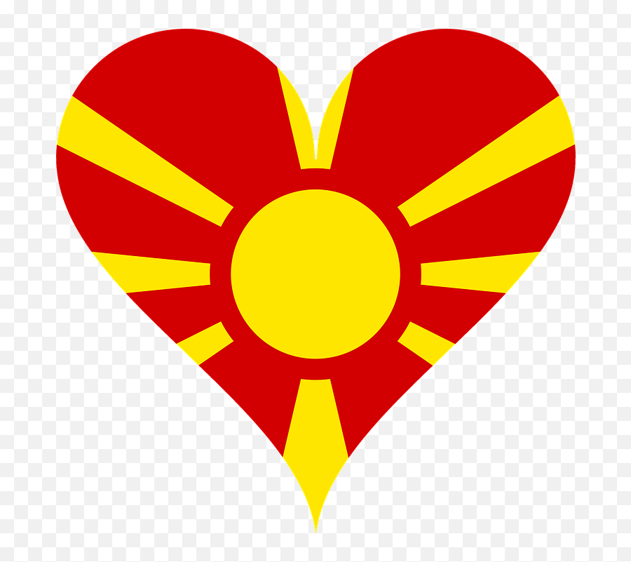 Heart Flag Macedonia Flag Makedonia Png Emoji,Macedonian Flag Emoji