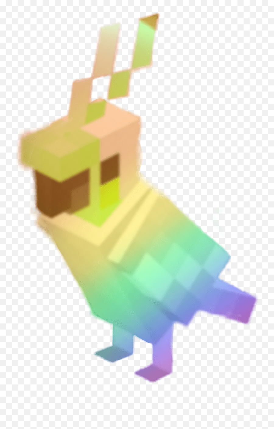 Parrot Rainbow Minecraft Sticker By V Minecraft Parrot Grey Emoji