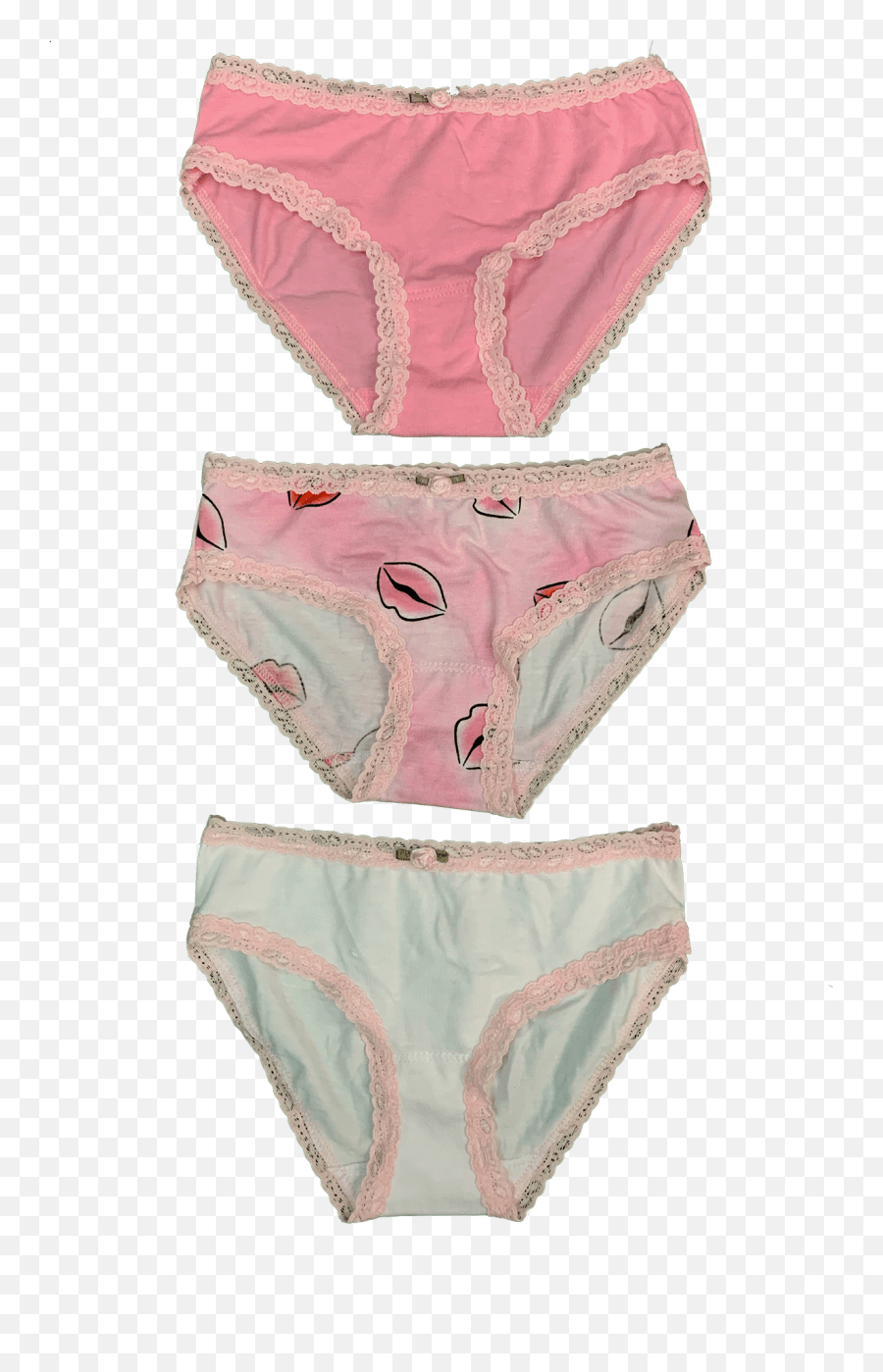 Esme Girls Lips 3 Pack Panties Undergarment Emoji,Panties Emoji
