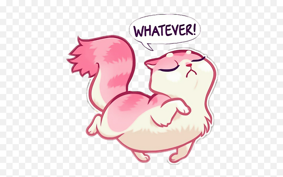 Cat Pussycat Pink Pinkcat Sticker Pink Cat Whatsapp Sticker Emoji