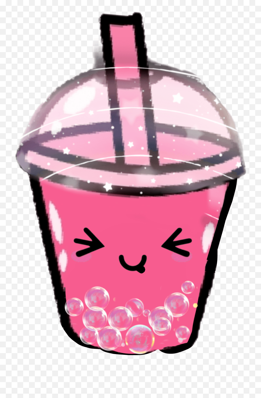 Boba Pink Challenge Bubble Bubbletea Purple Aesthetic Stickers Png