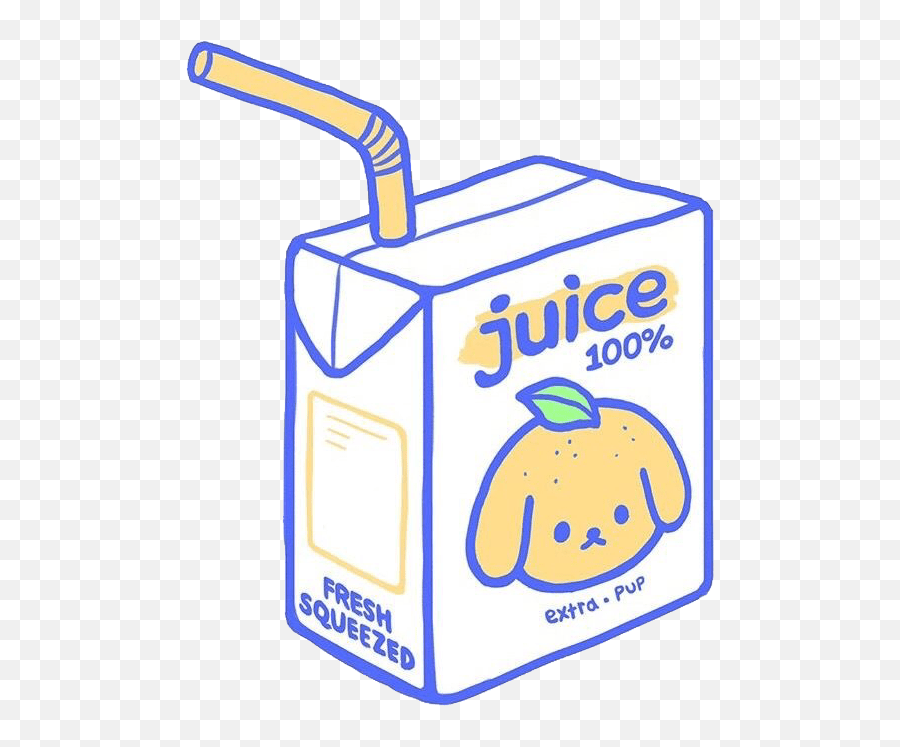 Juice Juicebox Cute Kawaii Sticker By Cherry Juicebox Emoji,Juice Emoji free transparent