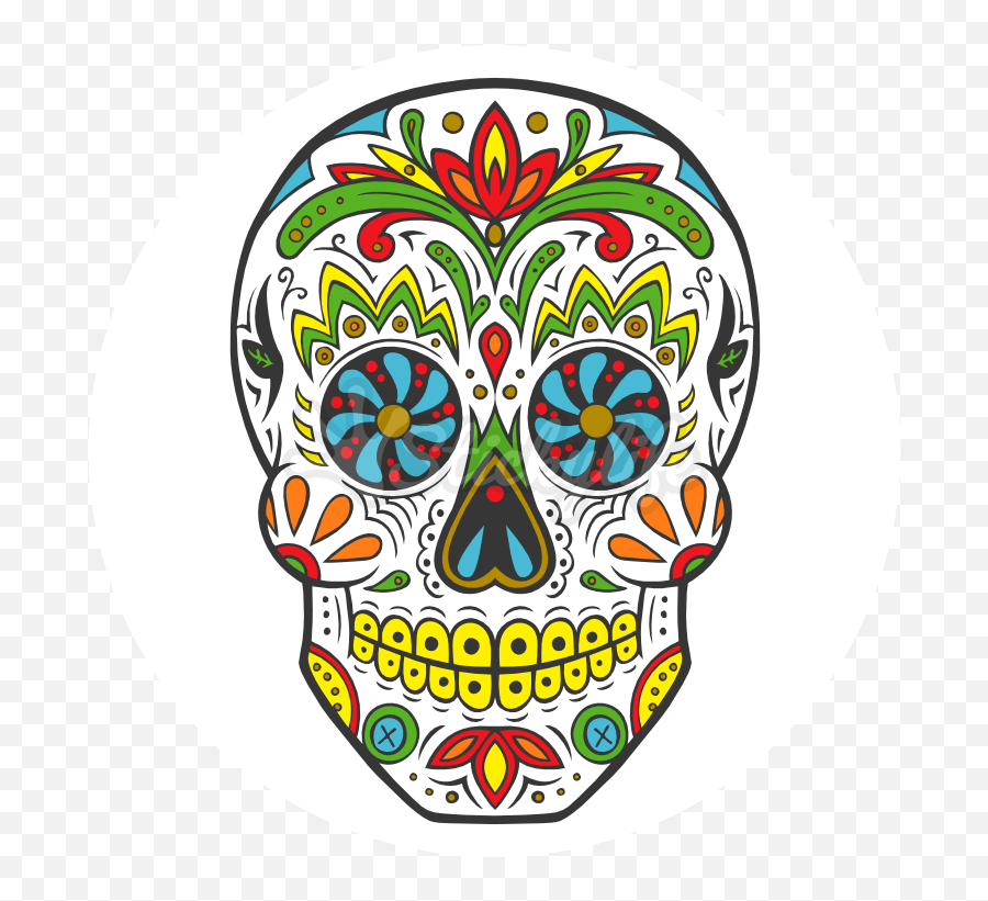 Transparent Sugar Skull Clipart Sugar Skull Clear Background Emoji