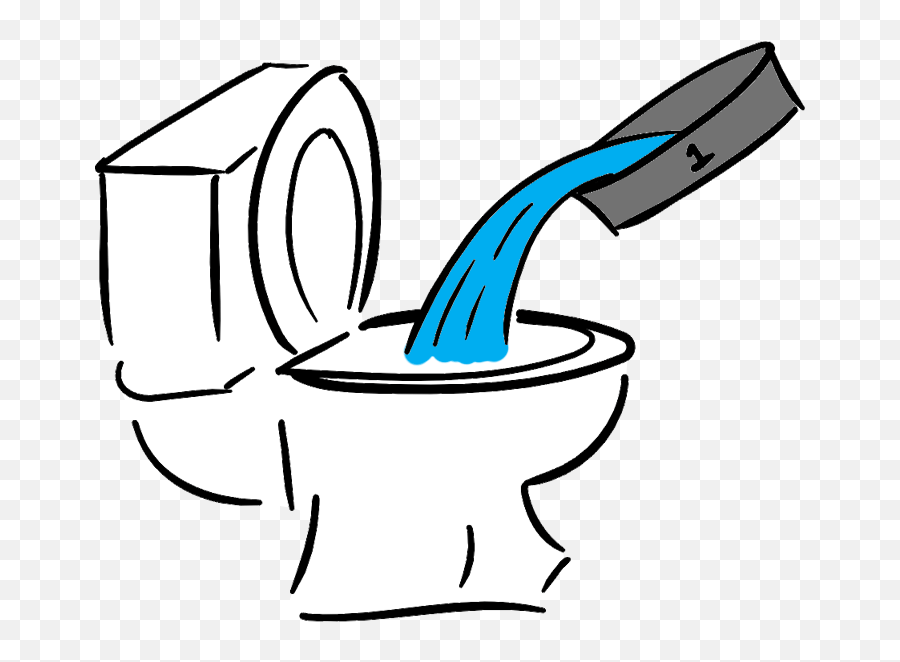 Flush The Liquid Waste Down The Toilet Clipart Full Size Cartoon