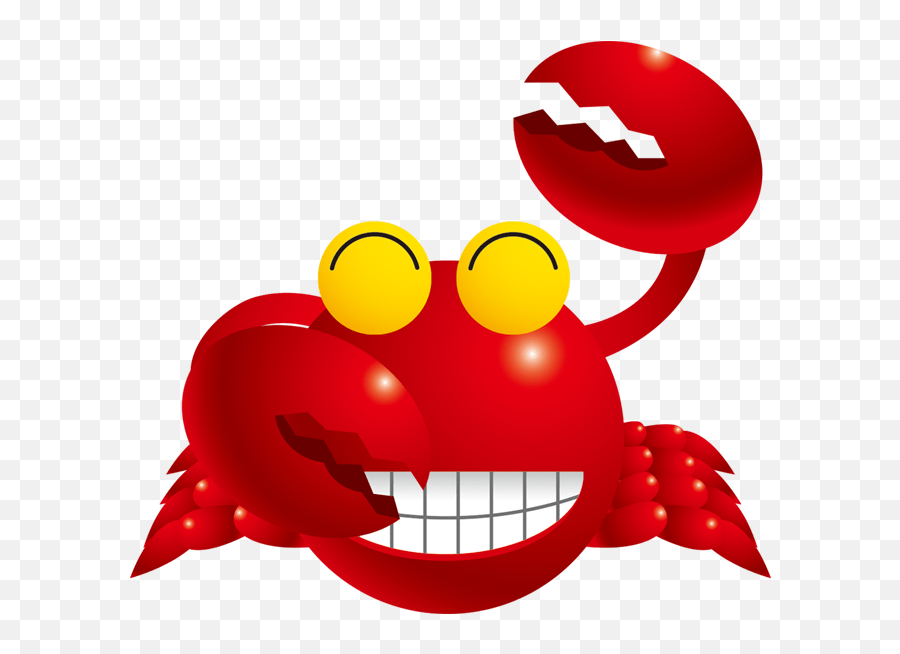 Seafood Clipart Happy Crab Seafood Crab Emoji,Crab Emoticon free